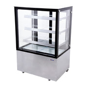 Omcan 44382 (RS-CN-0271-S) Square Glass Refrigerated Display Case Floor Model