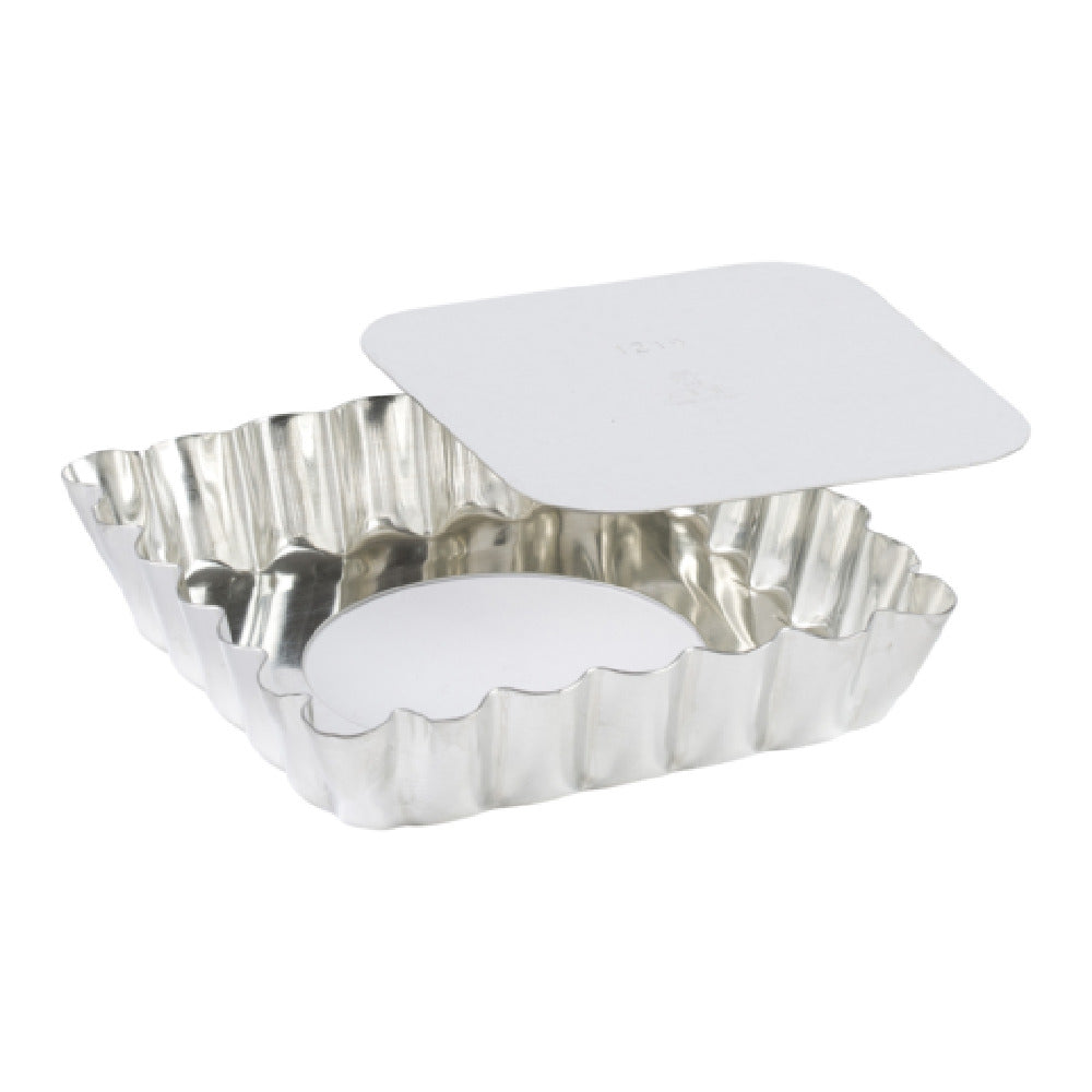 Louis Tellier 194470 Tart Mould 3.93" Dia. X 0.90"H Square Fluted