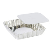 Louis Tellier 194470 Tart Mould 3.93" Dia. X 0.90"H Square Fluted