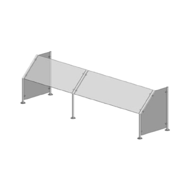 Premier Metal & Glass FM1 1Guard™ Fixed Self-Service Sneeze Guard Single Sided Guard Without Top Shelf