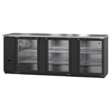Hoshizaki BB95-G - Refrigerated Back Bar Cooler, Reach-in, Three-section