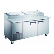 Admiral Craft GRPZ-2D Grista Refrigerated Pizza Prep Table 2-section 71"W X 31-1/2"D X 43"H