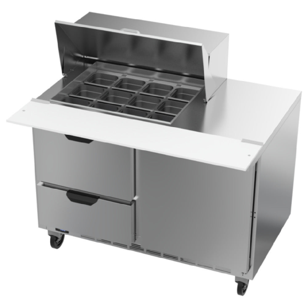 Beverage Air SPED48HC-12M-2 Mega Top Refrigerated Counter Two-section 48"W