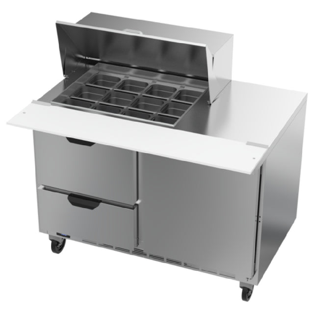 Beverage Air SPED48HC-12M-2 Mega Top Refrigerated Counter Two-section 48"W