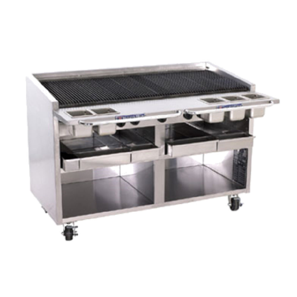 Bakers Pride F-60RS-R_NAT Radiant Charbroiler Floor Model Gas