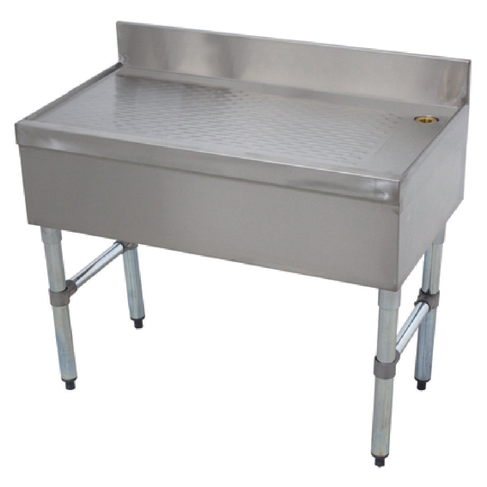 Advance Tabco CRD-12 Underbar Drainboard Free-standing 12"W X 21"D X 33"H