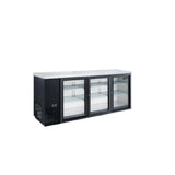 Dukers Appliance Co. USA Ltd. DBB72-S3 Refrigerated Back Bar Cooler Reach-in Three-section