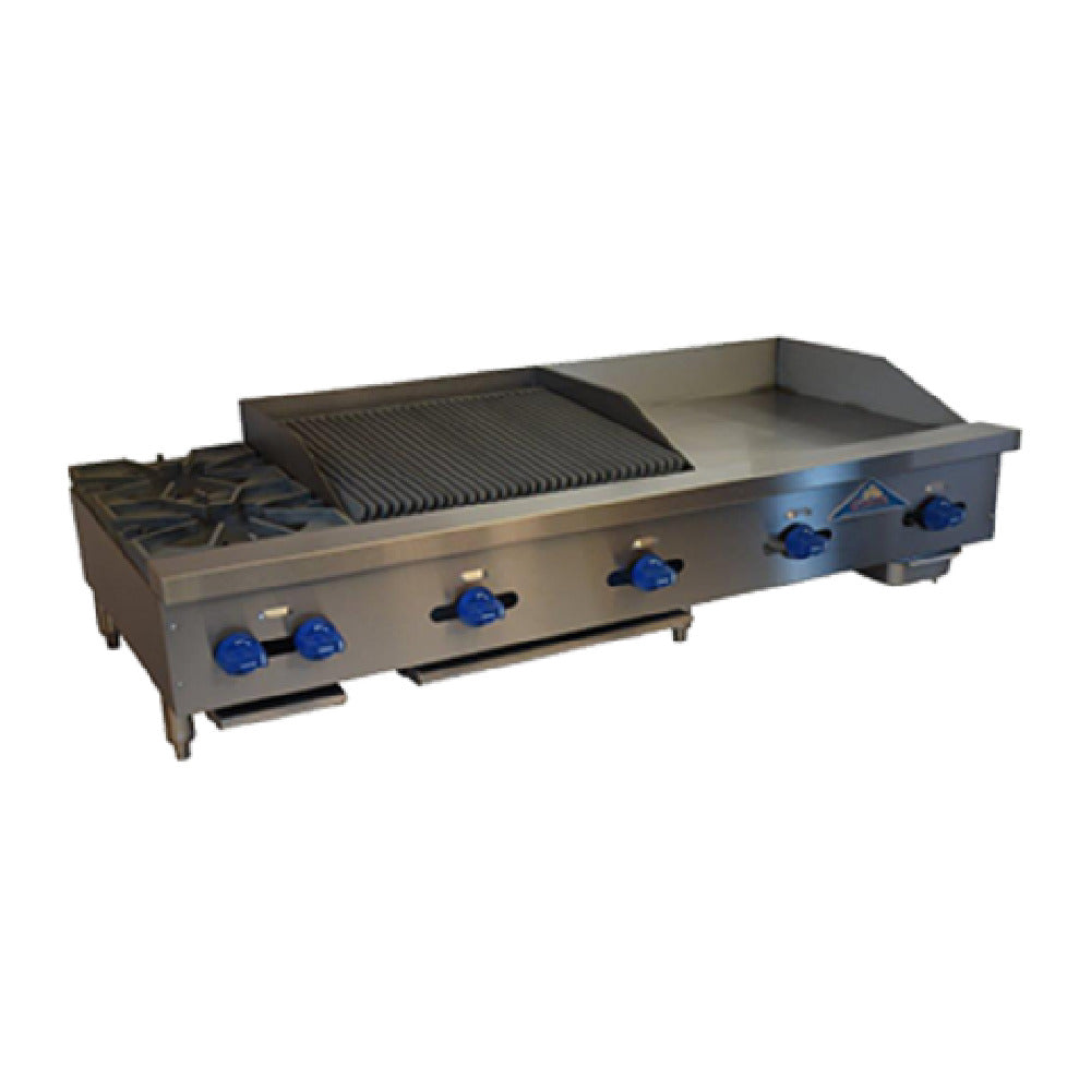 Comstock-Castle FHP72-30T-2.5RB Hotplate/Char-Broiler/Griddle Combination Countertop