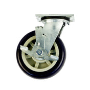 New Age Industrial C511 Plate Caster Swivel With Brake 6" Diameter
