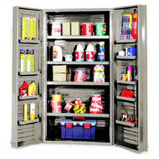 Quantum QSC-BG-36-4IS-12DS Heavy-Duty 36" Cabinet 36"W X 24"D X 72"H 800 Lb. Capacity Per Interior Shelf And 60 Lb. Capacity Per Door Shelf