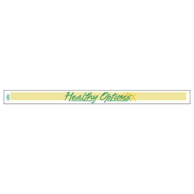 Hubert 45246 - Band-It Food Label, "Heathy Options", 13-3/4" X 1"