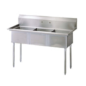 Turbo Air TSA-3-14-N Sink 3-compartment 18" Front-to-back X 18" Wide Sink Compartments