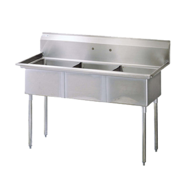 Turbo Air TSA-3-14-N Sink 3-compartment 18" Front-to-back X 18" Wide Sink Compartments