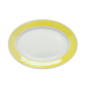 CAC China R-51-Y Rainbow Platter 15-1/2"L X 10"W X 1-1/2"H Oval