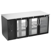 Victory VBB72HC-G-PT-B - Pass-Thru Back Bar Refrigerator, Three-section, 72"W X 32-3/4”D X 34"H