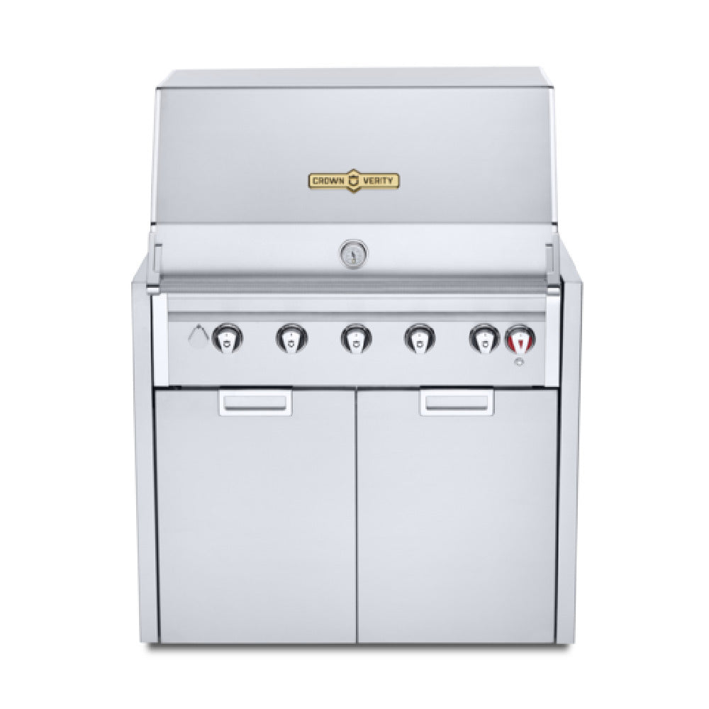 Crown Verity IGM36LP-LT 36" Infinite Series Modular Grill Includes Propane Tank Holder With Light Package