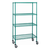 Quantum M2460P46 Mobile Cart 60"W X 24"D X 69"H Includes: (4) Wire Shelves