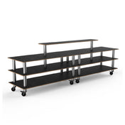 Steelite MGCMLB19MSXW - Modular Double Display Buffet Marble Black Stainless, 142.0" X 29.5" X 47.0"