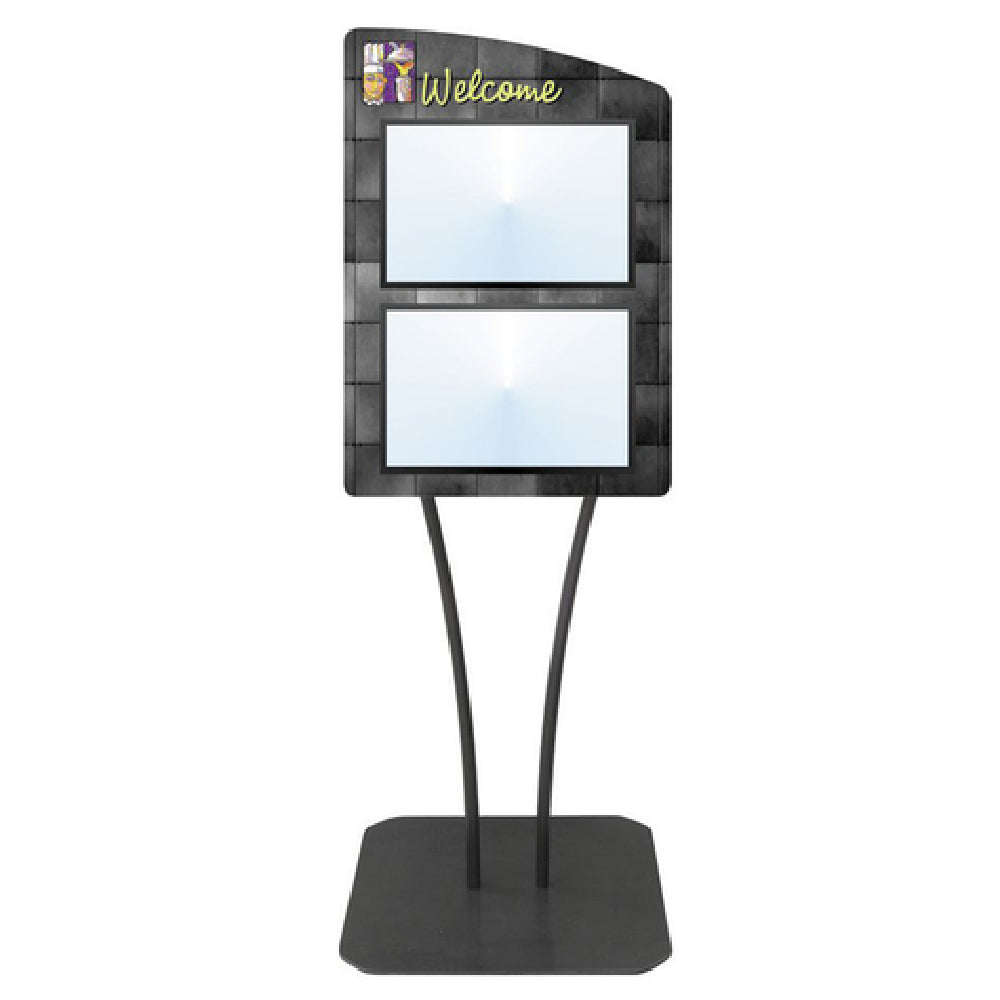 Hubert 55522 - Menu Board, 2-pocket, Floor Stand