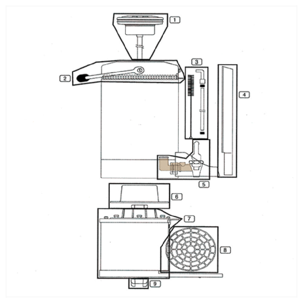 Service Ideas GIUFAUCV2 Horizontal Faucet For GIU1G GIU15G (new Version) (Priced Per Each Packed 6 Each Per Case)