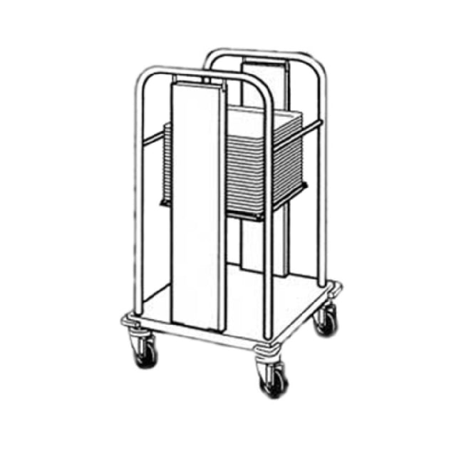 Piper Products PT/1622MO - Mobile Tray Dispenser, Solid Bottom, Single Stack