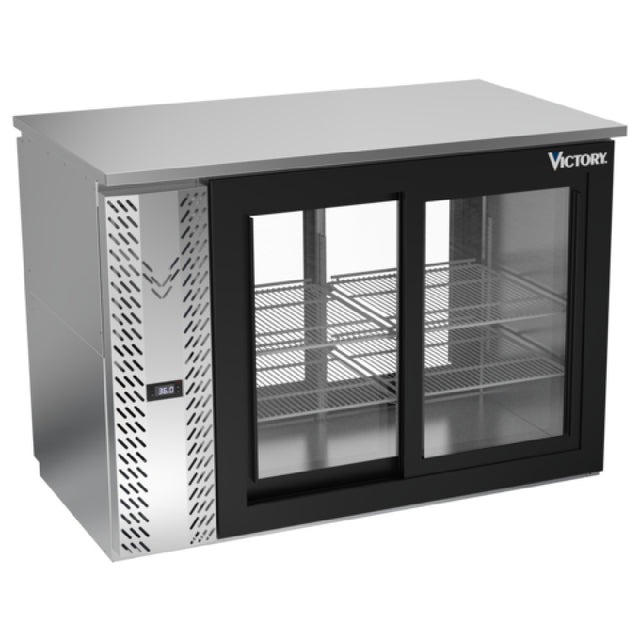 Victory VBBN48HC-F-GS-PT-S - Pass-Thru Back Bar Refrigerator, Food Rated, Two-section