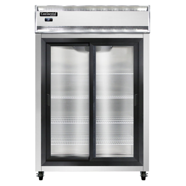 Continental Refrigerator 2RNSASGD Refrigerator Reach-in Display Two-section
