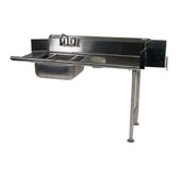Winholt SDT-14-S-36R Straight Soiled Dish Table Right To Left Stainless Steel Legs And Clad Bullet Feet