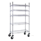 Quantum WRC-R264C Reel Shelving Cart 36"W X 18"D X 69"H Includes: (2) 15-reel & (3) 78-reel Wire Shelves