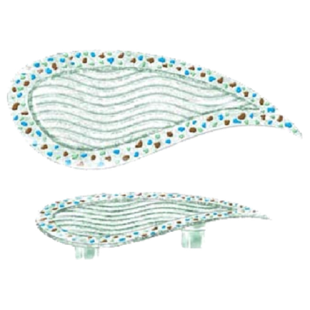 Bon Chef 100509 Pebbles Collection Tray Paisley Shaped 19" X 11"