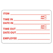 Hubert 86304 - Food Rotation Label, "Time/Date In/Out" 3" X 2", Rectangular