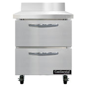 Continental Refrigerator SW27NBS-D Work Top Refrigerator 27"W 7.4 Cu Ft Capacity