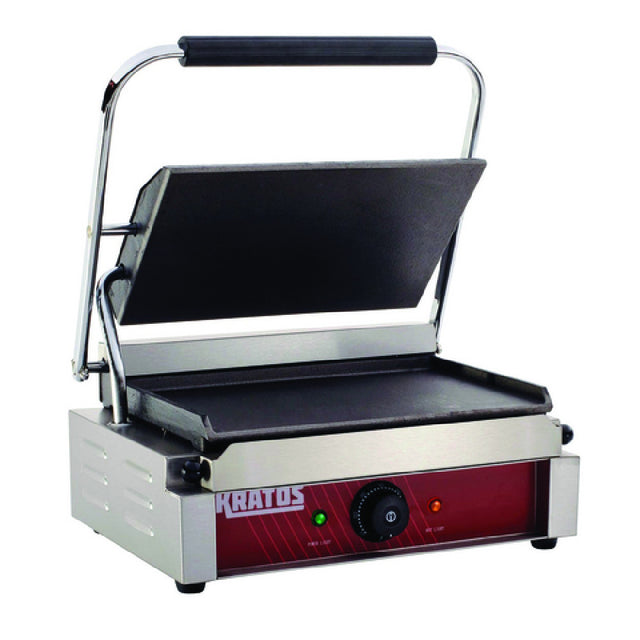 Hubert 97655 - Kratos® Commercial Single Panini Grill, Smooth Plates, 14"X9" Plate