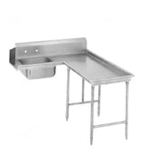 Klinger's Trading DTS3064R-ISLAND Island Soiled Dishtable Corner Design 59" Machine To Corner
