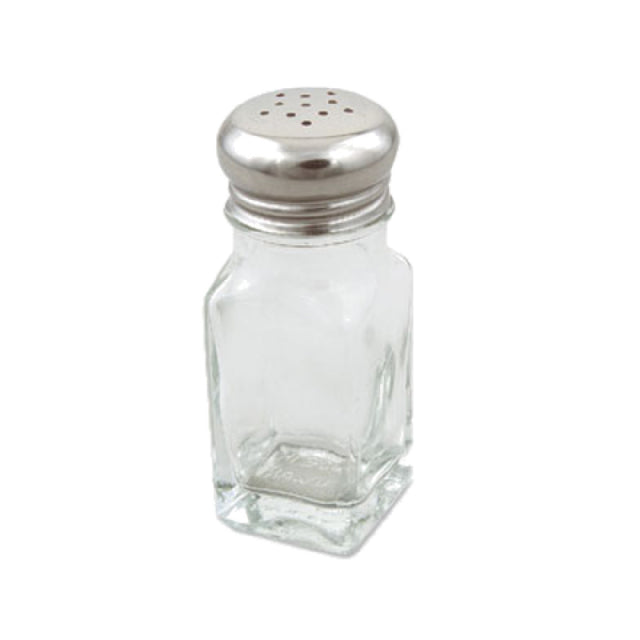 Alegacy Foodservice Products 154SP Salt & Pepper Shaker 2 Oz. Squared Glass Jar