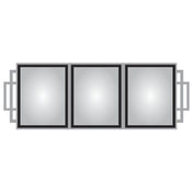 Hubert 33041 - Menu Board, 3-pocket, Wall-mount