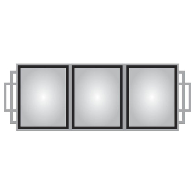 Hubert 33041 - Menu Board, 3-pocket, Wall-mount