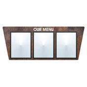 Hubert 60771 - Menu Board, 3-pocket, Wall-mount