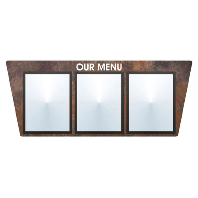 Hubert 60771 - Menu Board, 3-pocket, Wall-mount