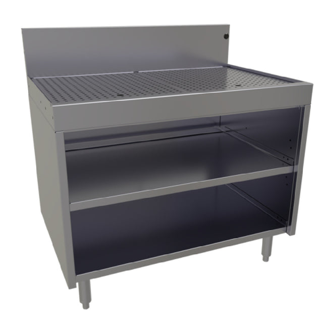Glastender DBCB-36-LD Underbar Drainboard Open Front Cabinet Base 36"W X 24"D