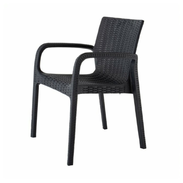 Plantation Prestige Commercial Furniture 2761100-02 Perdido Arm Chair Stackable All Resin