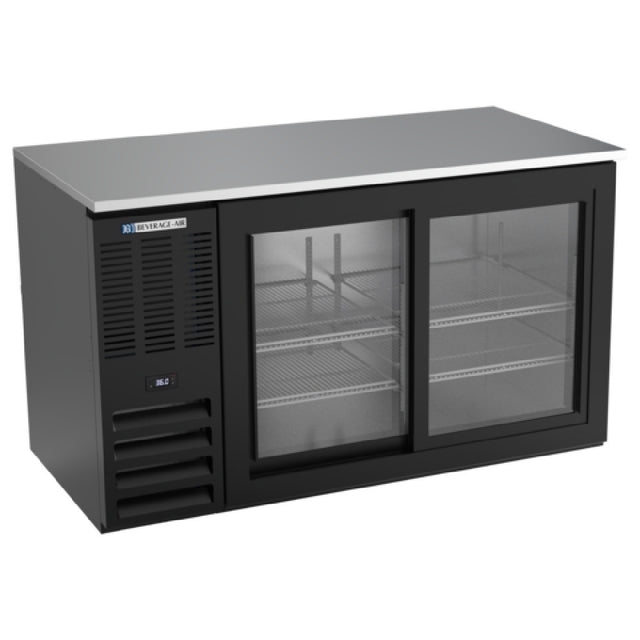 Beverage Air BB58HC-F-GS-B - Refrigerated Food Rated Back Bar Storage Cabinet, Two-section