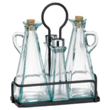 TableCraft Products 61517NBK - Marbella™ Oil & Vinegar/Salt And Pepper Set, 5-piece