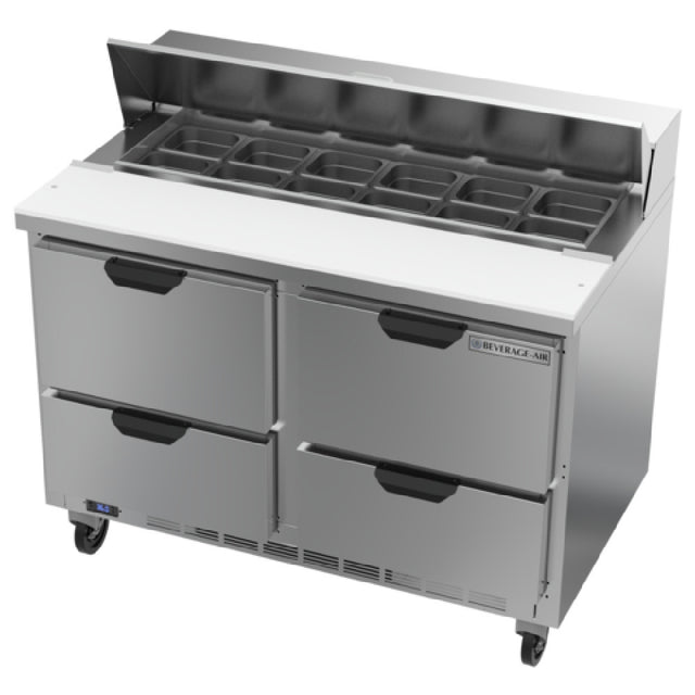 Beverage Air SPED48HC-12-4 Sandwich Top Refrigerated Counter Two-section 48"W