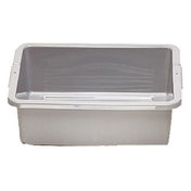 Rubbermaid FG335192GRAY Bus/Utility Box 7-1/8 Gallon 21-1/2"L X 17-1/8"W X 7"H