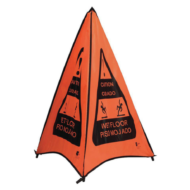 Hubert 16155 - Safety Cone, "Caution Wet Floor", 22" X 22" X 32"H