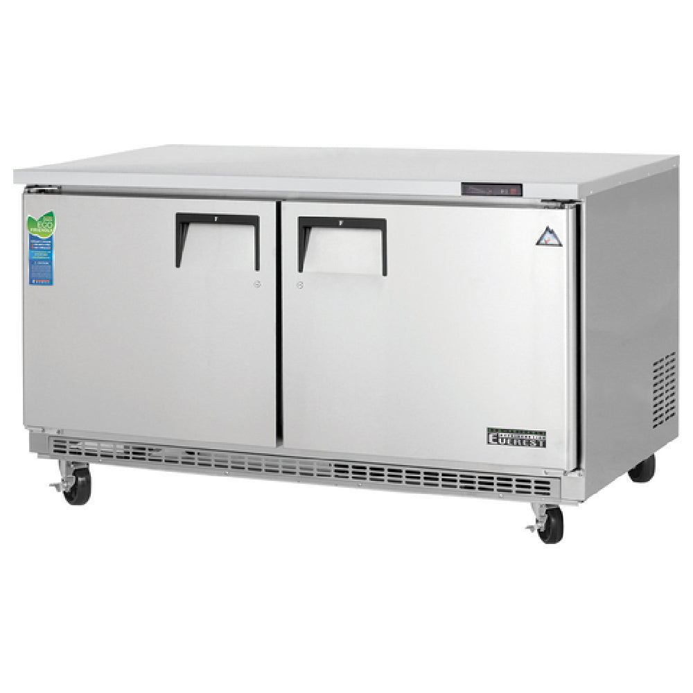 Everest Refrigeration ETBWF2 Undercounter/Worktop Freezer Two-section 59-1/4"W