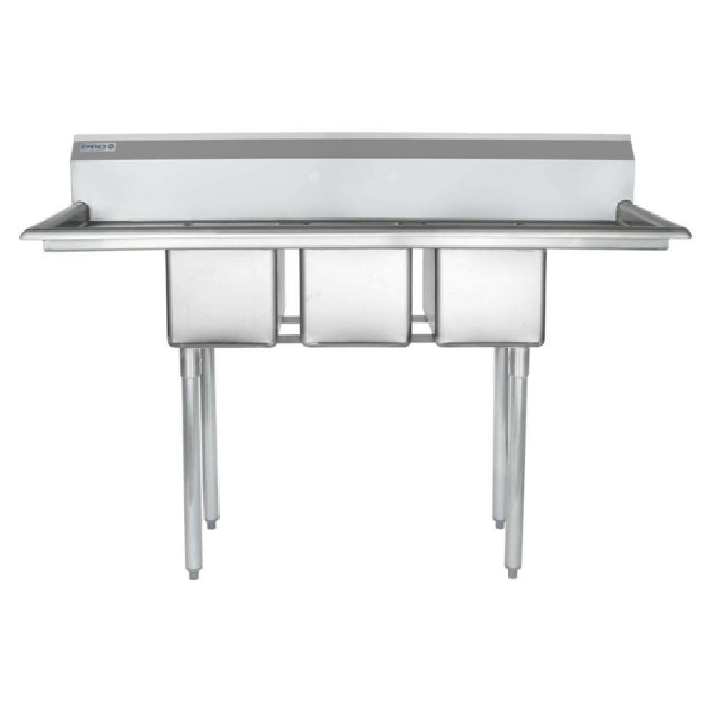 Empura ESD31014LR12 - Sink, 58"W X 19.5"D X 44.25"H, (3) Compartment