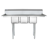 Empura ESD31014LR12 - Sink, 58"W X 19.5"D X 44.25"H, (3) Compartment