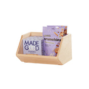 Cal-Mil 23762-9-71 Blonde Angled Wood Box Top 12"W X 9"D X 7"H Natural Blonde Wood Finish